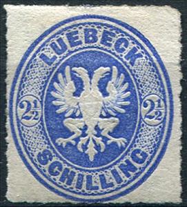 Stamp, Coat of arms in oval, German States,  