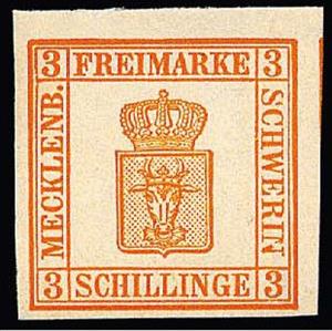 Stamp, Crowned arms, German States,  