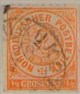 Stamp, Numeral in circle, German States,  