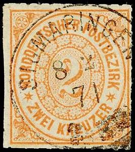 Stamp, Numeral in oval, German States,  