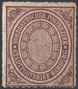 Stamp, Hamburg Post, German States,  