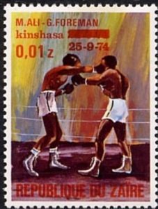Boxing-match. George Foreman contra Muhammad Ali, red overpi