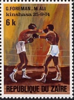 Boxing-match. George Foreman contra Muhammad Ali
