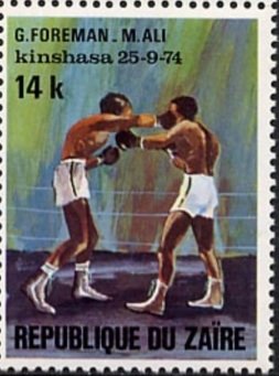 Boxing-match. George Foreman contra Muhammad Ali