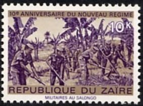 Soldiers working along the Salongo
