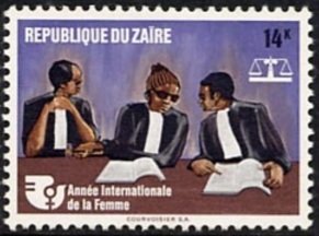 Stamp, The International Women's Year, Zaire,  , Women, International Years