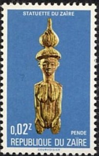 Stamp, Pende figure, Zaire,  