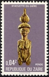 Stamp, Pende figure, Zaire,  