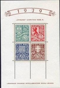 Souvenir Sheet, Caritas 1939 Block issue, Estonia,  