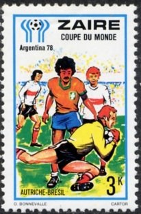 Stamp, Argentina ’78. World-cup soccer, Zaire,  , Sport, Football (Soccer)