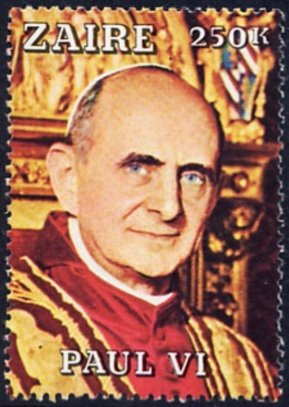 Stamp, Paulus VI (1897-1978), Zaire,  , Popes