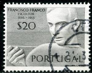 Stamp, Francisco Franco - perf 13½, Portugal,  , Sculptors