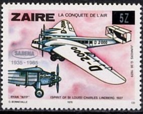 CD 942 La Conquète de l'air, new value and silver overprint
