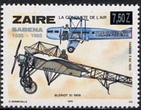 CD 944 La Conquète de l'air, new value and silver overprint