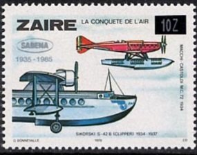 CD 946 La Conquète de l'air, new value and silver overprint