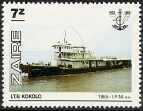 Stamp, 50e anniversary Onatra (National Office of Transports), Zaire,  