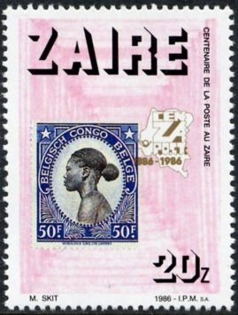 with stamp CD 247 Belgian Congo