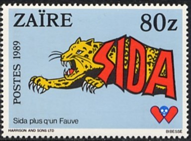 “Sida plus q’un Fauve” (AIDS is more than a savage animal).