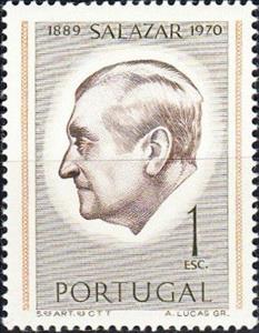 Stamp, Antonio Salazar - perf 12, Portugal,  , Heads of State, Politicians