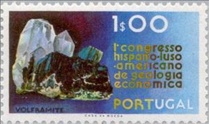 Stamp, Wolframite, Portugal,  , Gemstones, Geology, Minerals, Conferences