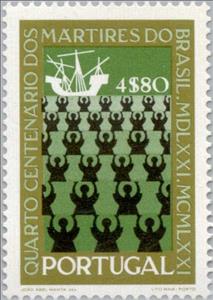 Stamp, Missionaries and ship, Portugal,  , Ships, Sailing Ships