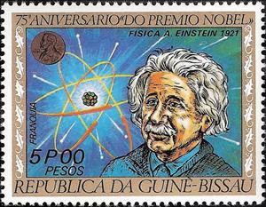Stamp, Albert Einstein, Guinea-Bissau,  