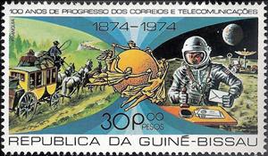 Stamp, 100 Years of Progress of Post and Telecommunications, Guinea-Bissau,  