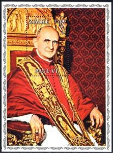 Souvenir Sheet, Paulus VI (?-1978), Zaire,  , Popes