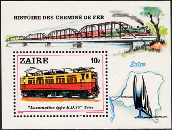 History of the railroads, depicting famous locomotives.