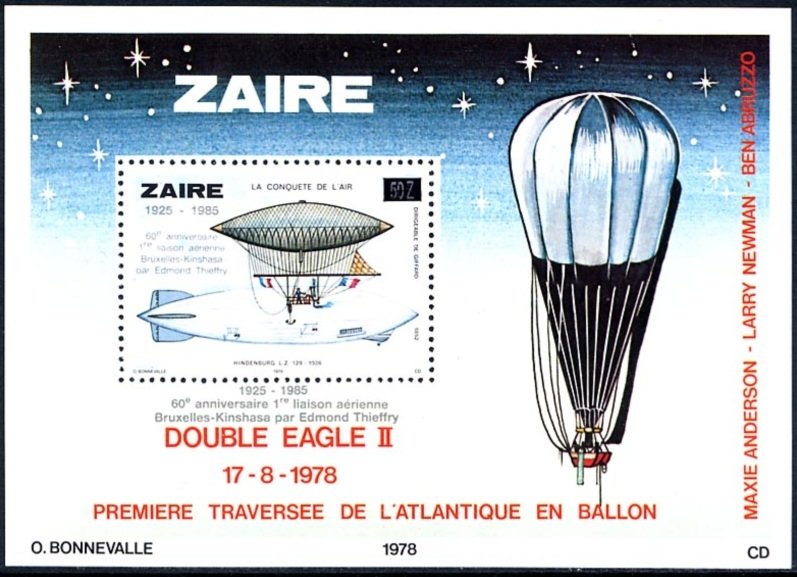 CD BL30 La Conquète de l'air, new value and silver overprint