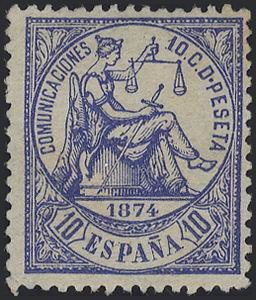 Stamp, Allegory of Justice, Spain,  