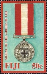 Stamp, Medal of the Order of Fiji, Fiji,  