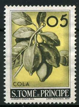 Stamp, Cola vera, São Tomé and Príncipe,  , Fruits
