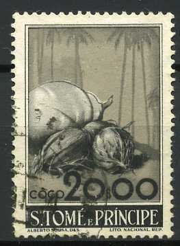 Stamp, Cocos nucifera, São Tomé and Príncipe,  , Fruits