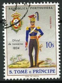 Stamp, Lancer Officer, 1834, São Tomé and Príncipe,  