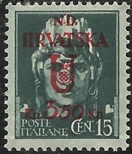 Italy Stamp Overprinted N.D. Hrvatska