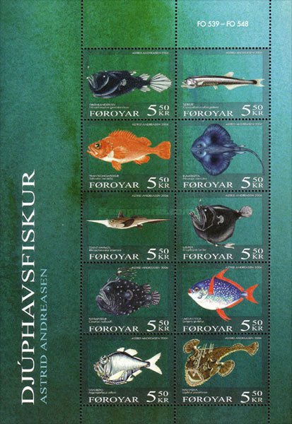 10 different Deepwater Fishes