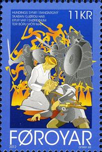 Stamp, Regin the Blacksmith, Faroe Islands,  