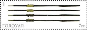 Stamp, Faroe boats - oars, Faroe Islands,  