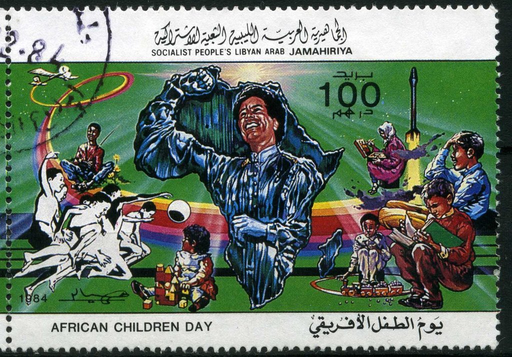 Children and Map of Africa