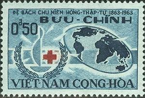 Stamp, 100 Year Red Cross, Vietnam, South,  , Red Cross and Red Crescent
