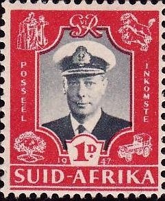Stamp, King George VI, South Africa,  