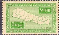 Stamp, Map of Nepal, Nepal,  , Maps