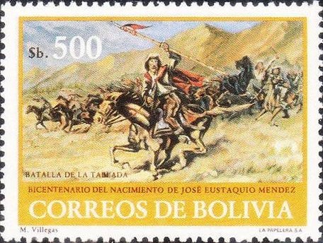 Mendez Leading the Battle of La Tablada, by M. Villegas