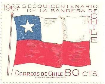 Stamp, Chilean Flag, Chile,  , Flags