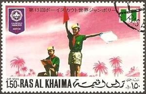 Stamp, Signaling, Ras al Khaimah,  , Scouting