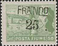Stamp, Allegories and vies - overprinted FRANCO, Italian colonies, territories and occupations,  