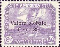 Overprinted "Valore globale" Type I