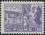Stamp, Allegories and views - FIUME, Italian colonies, territories and occupations,  