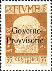 Stamp, Gabriele D´Annunzio Overprint "Governo Provvisorio", Italian colonies, territories and occupations,  